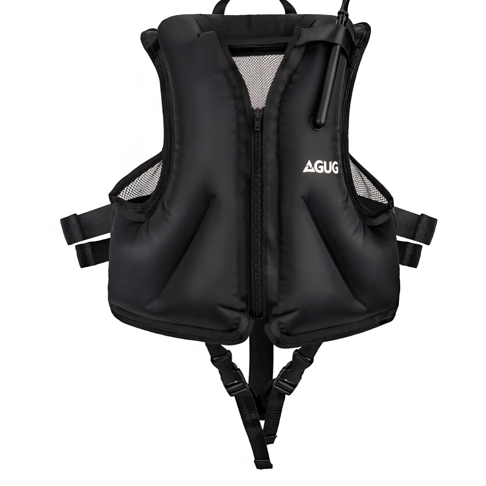 AUG Black Life Vest Inflatable Jacket